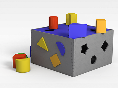立体拼图玩具模型3d模型