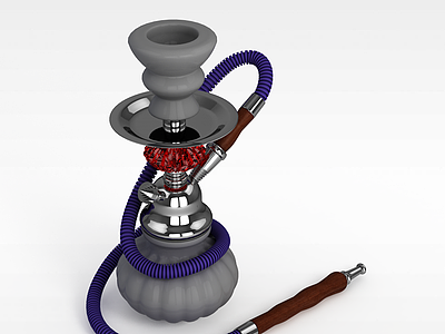 3d自制水烟瓶模型