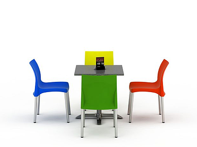 创意桌椅模型3d模型