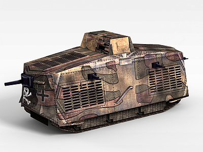 3d军用坦克模型