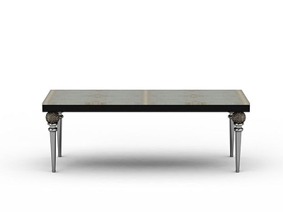 欧式长餐桌模型3d模型