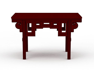 简约木质桌子模型3d模型
