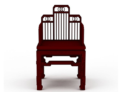 3d红木椅子模型