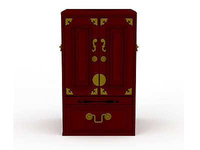 红木柜子模型3d模型