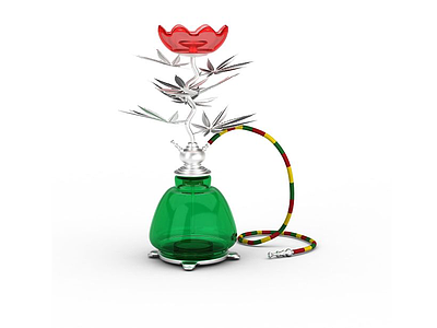 玻璃水烟瓶模型3d模型