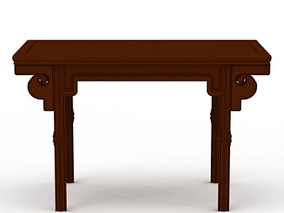 3d中式红木桌子模型