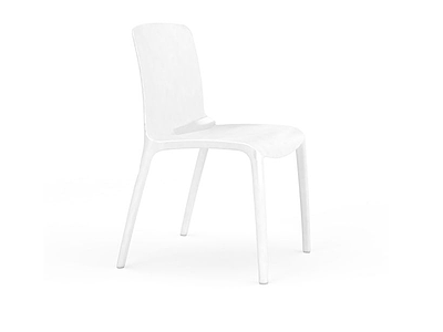 3d白色塑料椅子免费模型