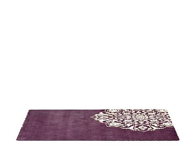 3d紫色花纹地毯免费模型