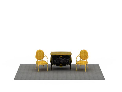 3d欧式桌椅免费模型
