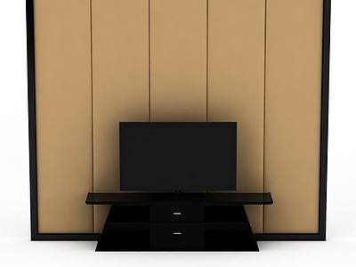 3d现代电视背景墙免费模型