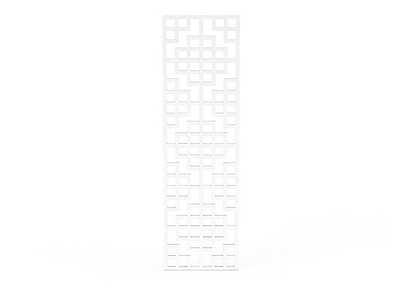 中式风格白色镂空雕花板模型3d模型