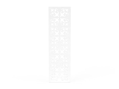 白色镂空雕花装饰板模型