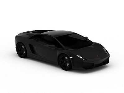 3d黑色汽车模型