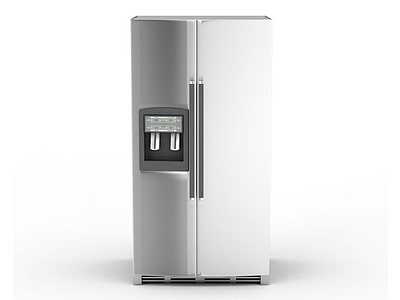 3d双开门电冰箱免费模型