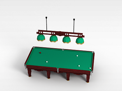 美式台球桌模型3d模型