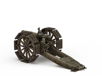 复古大炮模型3d模型