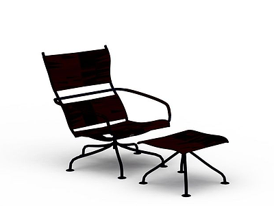 3d黑色躺椅免费模型