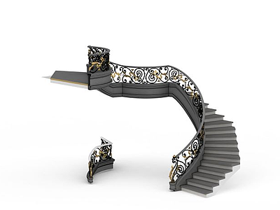 欧式楼梯模型3d模型