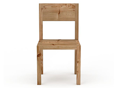 3d木质椅子模型