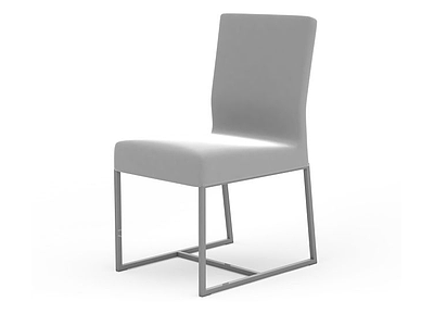3d简易灰色餐椅模型