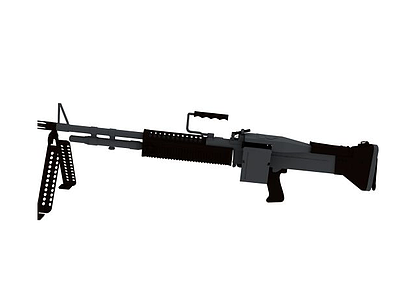 M249轻机枪模型3d模型