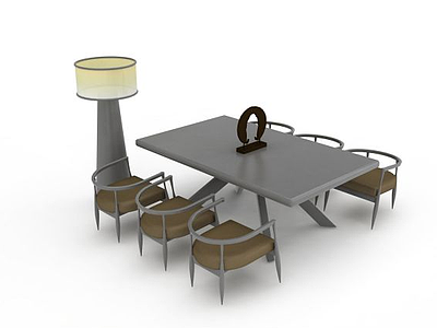 3d<font class='myIsRed'>餐厅桌椅组合</font>免费模型