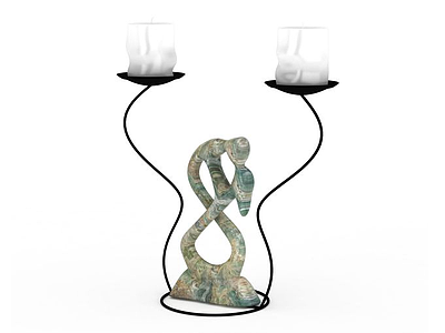 3d创意蜡烛台免费模型
