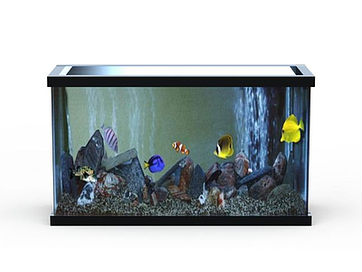 玻璃鱼缸模型3d模型