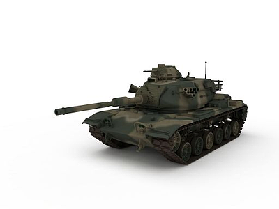 迷彩T-54轻型坦克模型3d模型