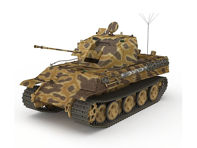 迷彩M2轻型坦克模型3d模型
