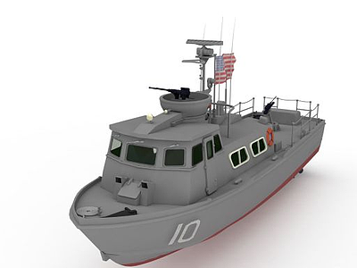 3dPATROLB军用快艇模型