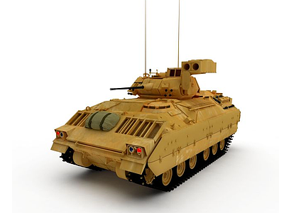 美国M2AB轻型坦克模型3d模型