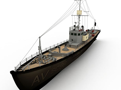 3dSCHASER军舰模型