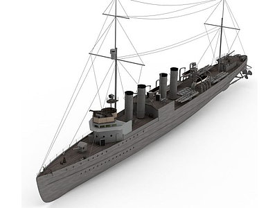 WICK40军舰模型3d模型