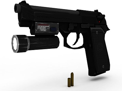 战术手枪模型3d模型
