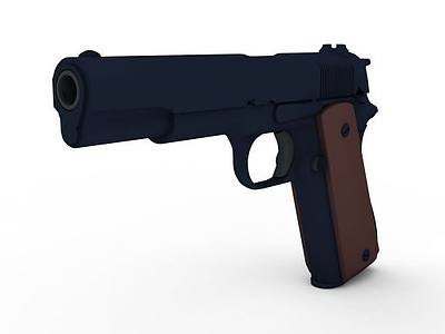 3d柯尔特式自动手枪模型