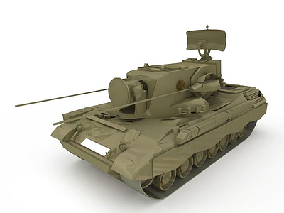 3d军用通信坦克模型