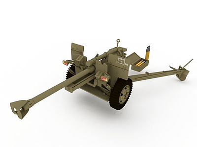 德国二战高射炮模型3d模型