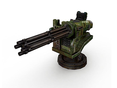格特林机枪模型3d模型