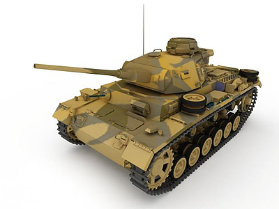 迷彩59-巴顿中型坦克模型3d模型