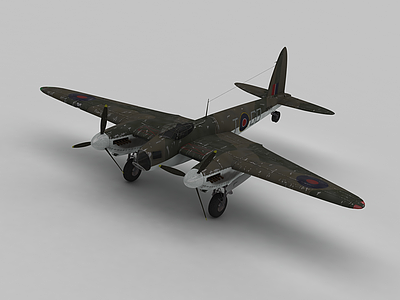 mosquitob战斗机模型3d模型