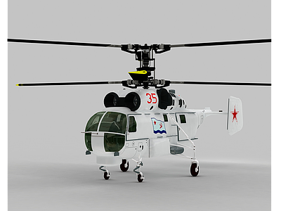 KA27直升机模型3d模型