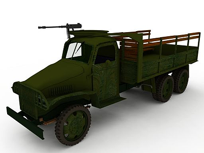 3d军队运兵车模型