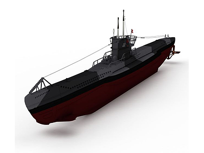 u-tVIIb潜艇模型3d模型