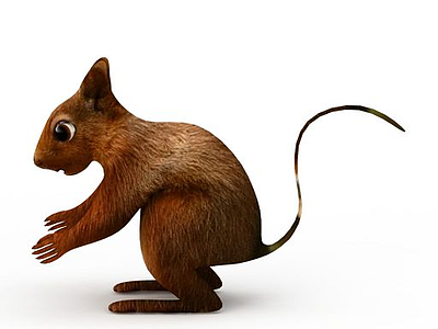 棕色小老鼠玩具模型3d模型