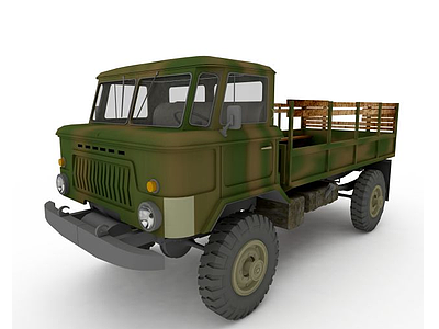 3d军用运输车模型