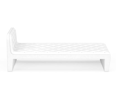 白色沙发床模型3d模型