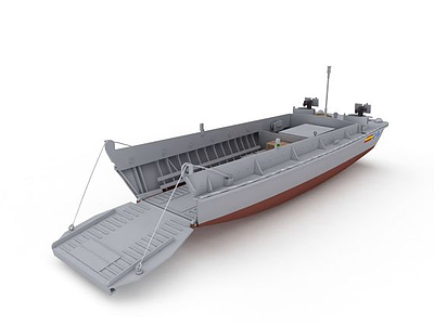 LCVP军用运输船模型3d模型