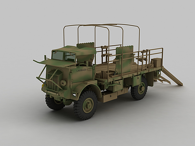 3d军事运输车模型