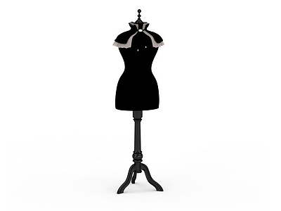 3d黑色女式套装免费模型